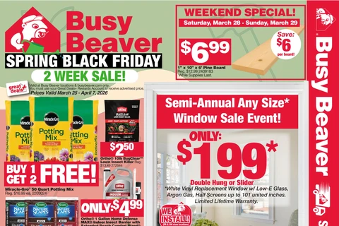 Busy Beaver Weekly Ad(Mar 25 - Apr 7, 2026)