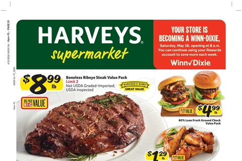 Harveys Supermarket Weekly Ad(Apr 15 - Apr 21, 2026)