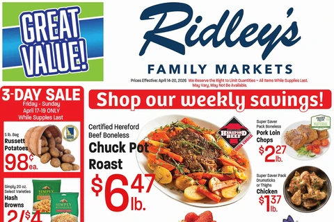 Ridley’s Weekly Ad(Apr 14 - Apr 20, 2026)