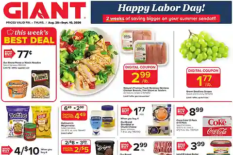 Giant Weekly Ad (Aug 28 - Sep 10, 2026)
