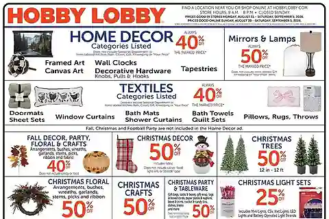 Hobby Lobby Flyer (Aug 30 - Sep 5, 2026)