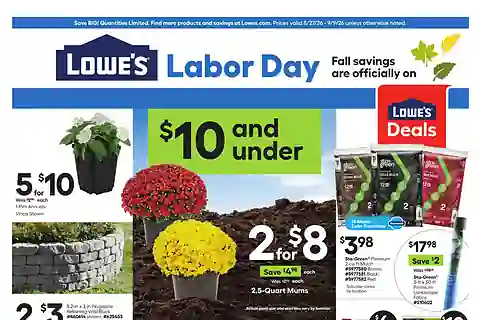 Lowes Weekly Ad (Aug 27 - Sep 9, 2026)