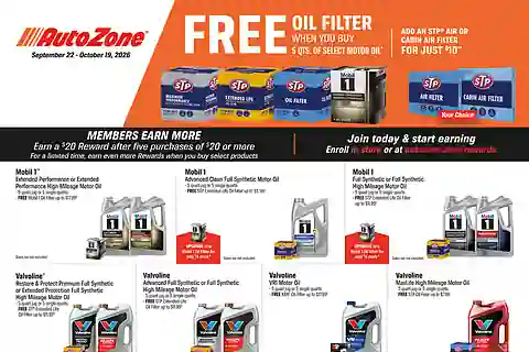 AutoZone Weekly Ad (Sep 22 - Oct 19, 2026)