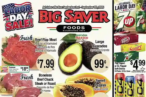 Big Saver Foods Weekly Ad (Sep 2 - Sep 8, 2026)