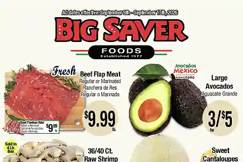Big Saver Foods Weekly Ad (Sep 9 - Sep 15, 2026)