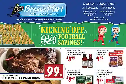 Breaux Mart Weekly Ad (Sep 9 - Sep 15, 2026)