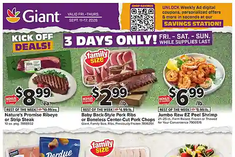 Giant Food Weekly Ad (Sep 11 - Sep 17, 2026)