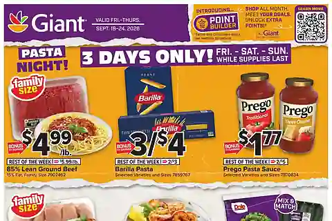 Giant Food Weekly Ad (Sep 18 - Sep 24, 2026)