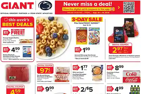 Giant Weekly Ad (Sep 18 - Sep 24, 2026)