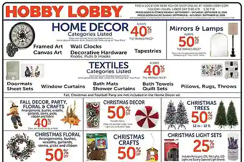 Hobby Lobby Weekly Ad (Sep 13 - Sep 19, 2026) Preview
