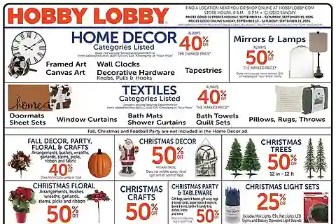 Hobby Lobby Weekly Ad (Sep 20 - Sep 26, 2026) Preview