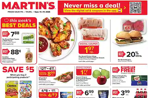Martin's Foods Weekly Ad (Sep 11 - Sep 17, 2026)