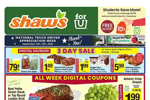 Shaws Weekly Ad (Sep 11 - Sep 17, 2026)