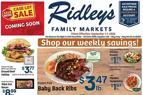 Ridley's Flyer (Sep 1 - Sep 7, 2026)