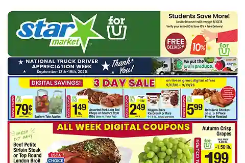 Star Market Weekly Ad (Sep 11 - Sep 17, 2026)