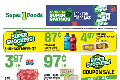 Super 1 Foods Weekly Ad (Sep 16 - Sep 22, 2026) Preview