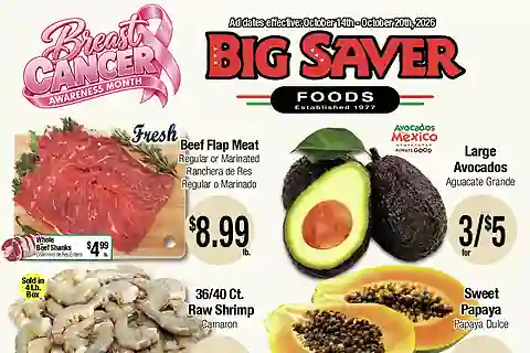 Big Saver Foods Weekly Ad (Oct 14 - Oct 20, 2026)