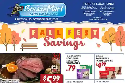 Breaux Mart Weekly Ad (Oct 28 - Nov 3, 2026) Preview