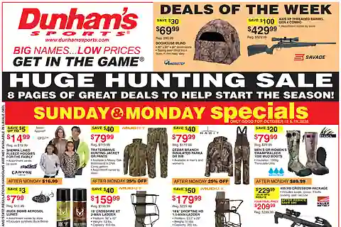 Dunham's Weekly Ad (Oct 17 - Oct 22, 2026)