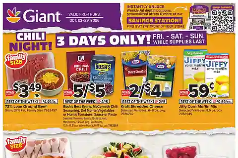 Giant Food Weekly Ad (Oct 30 - Nov 5, 2026) Preview