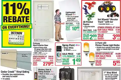 Menards Weekly Ad (Oct 22 - Nov 1, 2026)
