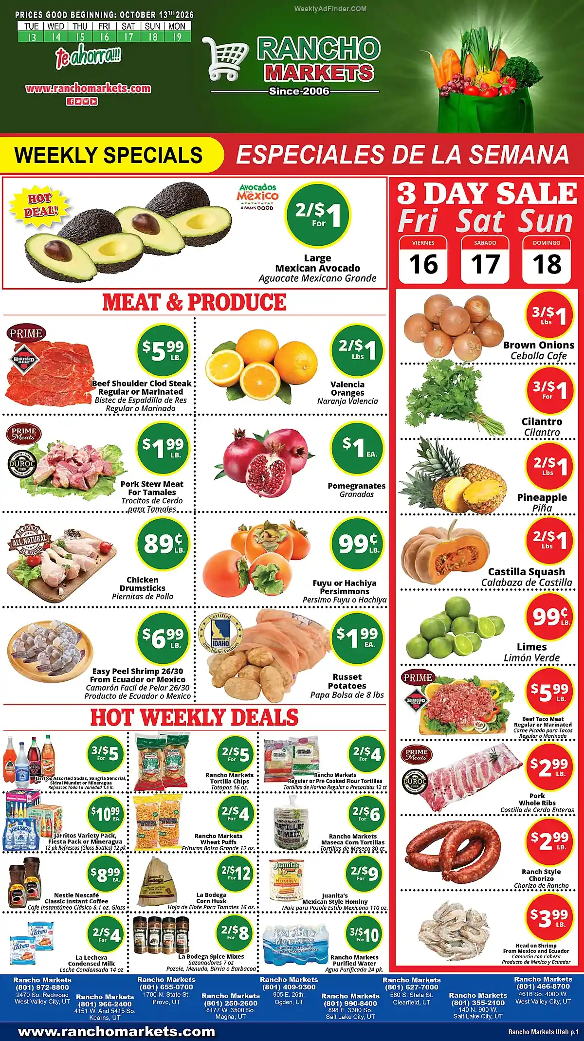 Rancho Markets Foods Ad This Week - Page 1 Rancho Markets Foods Ad This Week - Page 1