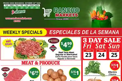 Rancho Markets Foods Weekly Ad (Oct 27 - Nov 2, 2026) Preview