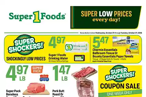 Super 1 Foods Weekly Ad (Oct 28 - Nov 3, 2026) Preview